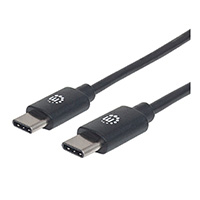 CABLE USB,MANHATTAN,354868,-C V2.0, C-C 0.5M NEGRO  60W, 480MBPS MANHATTAN 354868