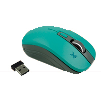 MOUSE INALAMBRICO OPTICO 800 A 1600 DPI SIMETRICO DONGLE USB PERFECT CHOICE ESSENTIAL - TURQUESA PERFECT CHOICE PC-044819