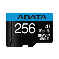 MEMORIA ADATA MICRO SDHC/SDXC 256GB UHS-I 100MB/25MB CLASE 10 V10 A1 C/ADAPTADOR (AUSDX256GUICL10A1-RA1)