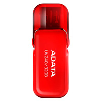 MEMORIA ADATA 32GB USB 2.0 UV240 ROJO (AUV240-32G-RRD)
