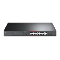 SWITCH |TP-LINK | TL-SL1218MP | 16 PUERTOS RJ45 10 / 100 MBPS POE CON 2 PUERTOS RJ45 GIGABIT Y 2 RANURAS SFP GIGABIT | NO ADMINISTRABLE | PARA RACK 19 PULGADAS TP LINK TL-SL1218MP