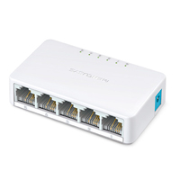 SWITCH  TP LINK MERCUSYS MS105  5 PUERTOS RJ45 10 / 100 MBPS  NO ADMINISTRABLE TP LINK MS105