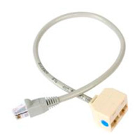 CABLE ADAPTADOR MULTIPLICADOR DIVISOR SPLITTER RJ45 2 A 1 - HEMBRA A MACHO - DIVISOR SPLITTER PARA CABLE DE RED ETHERNET RJ45 - STARTECH.COM MOD. RJ45SPLITTER