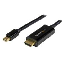 CABLE ADAPTADOR DE 3M MINI DISPLAYPORT A HDMI - 4K 30HZ - ULTRAHD - CABLE CON ADAPTADOR INCLUIDO - NEGRO - STARTECH.COM MOD. MDP2HDMM3MB STARTECH.COM MDP2HDMM3MB