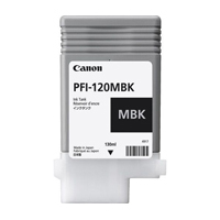 TANQUE DE TINTA CANON PFI-120 MBK NEGRO MATE,COMPATIBLE: TM-200,TM-205,TM-300,TM-305,CAPACIDAD 130 ML