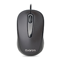 MOUSE OPTICO QUARONI ALAMBRICO COLOR NEGRO 1200 DPI