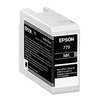 CARTUCHO EPSON MODELO T770 ULTRACHROME PRO 10 NEGRO MATE, PARA PLOTTER P700 (25ML) EPSON T770820