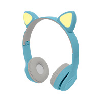 AUDIFONOS DIADEMA BLUETOOTH PARA NINOS PERFECT CHOICE CATTO - AZUL