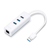 ADAPTADOR USB | TP-LINK | UE330 | 2 EN 1 CON HUB DE 3 PUERTOS USB 3.0 Y ADAPTADO