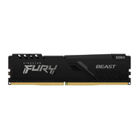 MEMORIA RAM KINGSTON DIMM DDR4 32GB 3200MT/S FURY BEAST BLACK XMP CL16 288PIN 1.35V C/DISIPADOR DE CALOR P/PC/GAMER/ALTO RENDIMIENTO KF432C16BB/32