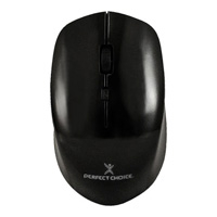 MOUSE INALAMBRICO 1600 DPI OPTICO CONECTOR USB PERFECT CHOICE ROOT PRO - NEGRO