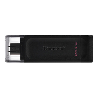 MEMORIA FLASH USB KINGSTON DATA TRAVELER 70 256GB GEN 1 3.2 TIPO C NEGRO (DT70/256GB)