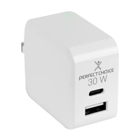 CARGADOR DE CORRIENTE 30W PERFECT CHOICE BLANCO