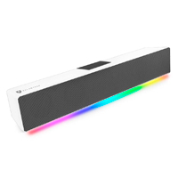 BOCINA GAMER BALAM RUSH GLIMM BAR BG585 / INALAMBRICA / BLUETOOTH - CONEXION TWS 3.5 MM / RADIO FM - TF / SONIDO ESTEREO / 10 W / RECARGABLE / ILUMINACION LED / BLANCO / BR-936965