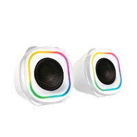 BOCINA GAMER BALAM RUSH GLIMM QUAD BG555 / ALAMBRICA USB / BLUETHOOTH - 3.5 MM / SONIDO ESTEREO / 10 W / ILUMINACION LED / BLANCO / BR-937023