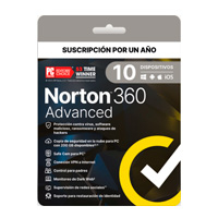 NORTON 360 ADVANCED / 10 DISPOSITIVOS  / 1 AÑO (CAJA)