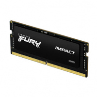 MEMORIA RAM KINGSTON SODIMM DDR5 16GB 4800MT/S FURY IMPACT BLACK CL38 262PIN 1.1V C/DIFUSOR DE CALOR P/LAPTOP KF548S38IB-16