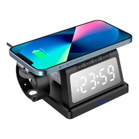 CARGADOR ACTECK ENERGON S-MATE CI730 / INALAMBRICO QI / 3W - 15 W / APPLE - SAMSUNG / 3 DISPOSITIVOS / RELOJ DIGITAL / NEGRO / AC-937146