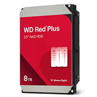 DISCO DURO INTERNO WD RED PLUS 8TB 3.5 ESCRITORIO SATA3 6GB/S 256MB 5640RPM 24X7 HOTPLUG NAS 1-8 BAHIAS WD80EFPX