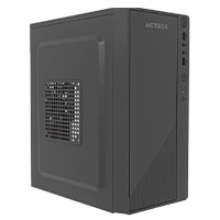 GABINETE ACTECK KIOTO GC220F / MINI TORRE / MICRO ATX, MINI ITX / FUENTE 500W INCLUIDA / SOPORTE PARA VENTILADORES / METAL / NEGRO / AC-939539