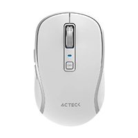 MOUSE ACTECK OPTIMIZE TRIP PRO MI580 / INALAMBRICO / 1600 DPI AJUSTABLE / 6 BOTONES SCROLL / RECARGABLE / DUAL DONGLE USB 2.4 GHZ 2 BLUETOOTH / WIN MAC ANDROID / BLANCO / AC-939607