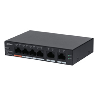 SWITCH/ DAHUA/ CS4006-4GT-60/ POE DE 6 PTOS GIGABIT/ 4 PTOS POE 10/100/1000/ 2 PTOS UPLINK 10/100/1000/ 60 WATTS TOTALES/ ADMINISTRABLE EN LA NUBE X DOLYNK CARE/ POE HASTA 250 MTS/ CARCASA METALICA/