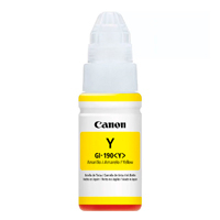 BOTELLA DE TINTA CANON GI-190 AMARILLO,RENDIMIENTO 7,000 PAGINAS,COMPATIBLE G1100,G2100,G3100,G4100