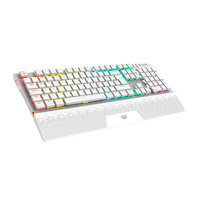 TECLADO GAMER BALAM RUSH DOMINATE EXPERT GK979I / DUAL RECARGABLE / USB C - BT DONGLE / MULTIDISPOSITIVOS / RGB / 105 TECLAS / ESPAÑOL / ERGONOMICO / MECANICO / WIN- IOS - ANDROID/ BLANCO / BR-940399