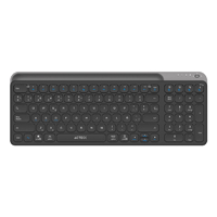TECLADO ACTECK INSPIRE TREK TI747 / INALAMBRICO / MULTIDISPOSITIVO DUAL / WINDOWS - MAC - ANDROID / ESPAÑOL / 99 TECLAS / MULTIMEDIA / DONGLE USB - BT 5.1 - CABLE USB / RECARGABLE / NEGRO / AC-940108