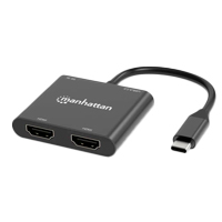 ADAPTADORES/MANHATTAN/154321/CONVERTIDOR USB-C A HDMI 2 PUERTOS 4K - MST