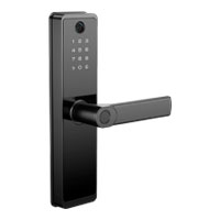 CERRADURA INTELIGENTE CON CáMARA Y TIMBRE, DETECCIóN DE HUELLA DACTILAR, TARJETA RFID, CONECTIVIDAD WIFI, COMBINACIóN NUMéRICA Y LLAVE FíSICA, DE ALEACIóN DE ALUMINIO Y CRISTAL TEMPLADO.