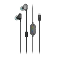 AUDIFONOS LENOVO LEGION E510 7.1 SURROUND SOUND / ALAMBRICOS / INTRA AUDITIVOS / GAMING / USB TIPO C / COLOR GRIS