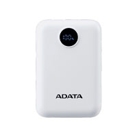 BATERIA DE RESPALDO ADATA POWER BANK C10022 10000MAH ENTRADA USB TIPO C Y USB TIPO A BLANCA PC1002212WH