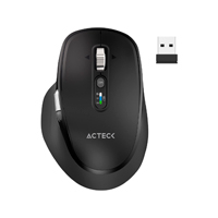 MOUSE ACTECK VIRTUOS PRO ULTRA MI777 / INALAMBRICO DUAL / ERGONOMICO / RECARGABLE / WIN, MAC, ANDROID / OPTICO / 11 BOTONES +SCROLL METALICO / 4800 DPI AJUSTABLE / NEGRO / AC-943444