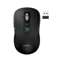 MOUSE ACTECK VIRTUOS PRO AIR MI766 / INALAMBRICO DUAL / ERGONOMICO / RECARGABLE / WIN, MAC, ANDROID / BLUETOOTH / OPTICO / 9 BOTONES + SCROLL / 3200 DPI AJUSTABLE / NEGRO / AC-943451