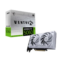 TARJETA DE VIDEO MSI GEFIORCE RTX 5060 8G VENTUS 2X OC WHITE PCIE4 X 8/8GB/GDDR6/ESTANDAR/1HDMI/1XDP/DL-DVI-D X 1GAMA MEDIA /GAMER