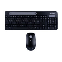 TECLADO/MOUSE TECHZONE TZCOMBINA06 INALAMBRICO RANURA SOPORTE GRIS