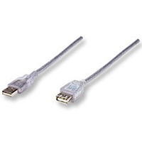 CABLE USB,MANHATTAN,340502, V2.0 EXT. 4.5M PLATA