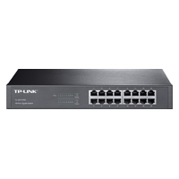 SWITCH | TP-LINK | TL-SG1016D | 16 PUERTOS | RJ45 GIGABIT 10 / 100 / 1000 MBPS | NO ADMINISTRABLE | PARA ESCRITORIO O RACK DE 13 PULGADAS TP LINK TL-SG1016D