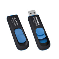 MEMORIA ADATA 32GB USB 3.2 UV128 RETRACTIL NEGRO-AZUL (AUV12